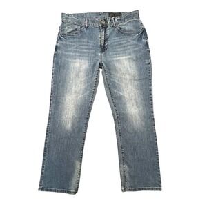 T.K. Axel Blue Slim Straight Harwinton Denim Jeans Mens 36x30
